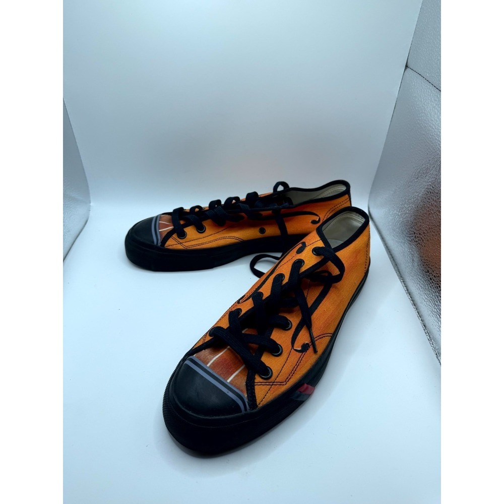 Vintage 70's Pro-Keds Mens 9 M Sneakers Orange Canvas Low Top Lace Up Shoes